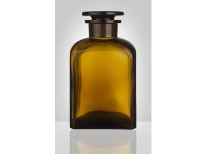 dóza-prachovnice  500ml-hran.hnědá, zabr.víko, sklo