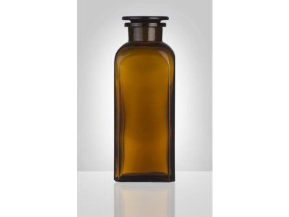 dóza-prachovnice  750ml-hran.hnědá, zabr.víko, sklo