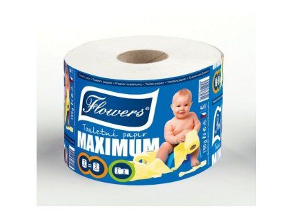 papír toal.2vr., FLOWERS Maximum, 1role, recykl.