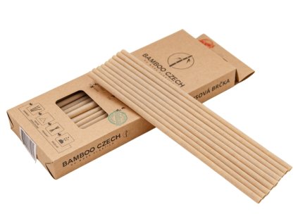 brčko d 6mm, 23cm,  60ks, BAMBOO, ECO 100%rec.