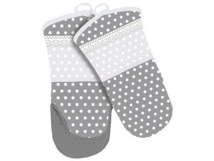 chňapka kuchyňská PUNTÍKY, poutko+magnet, BA/silikon