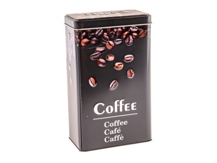 dóza plech.  9,0x6,0x16cm, COFFEE, 3Ddesig