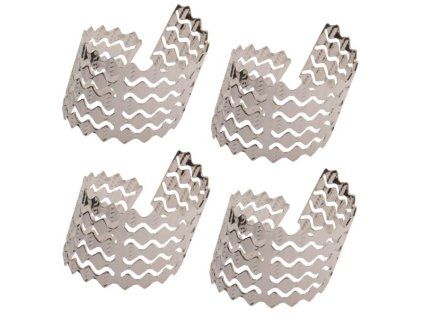 kroužek na ubrousky 4ks stříbrný, d5cm