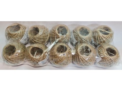 motouz  50g JUTA,  33m, TEX500x3, CZ, přírodní