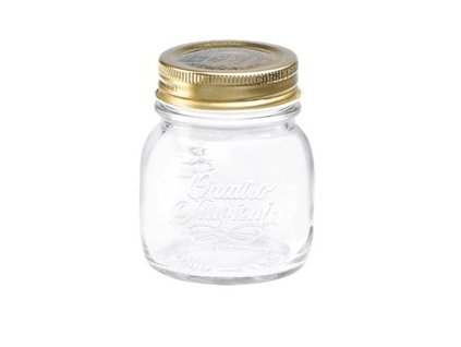 sklen.zavař. 150ml QUATTRO ST. 5,5x6,5x8,5cm, kov.šr.uzávěr