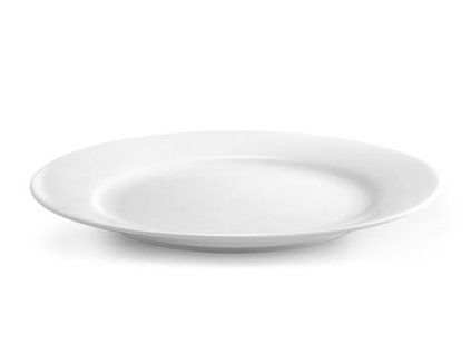 talíř d24cm mělký, PURE PRAKTIK, bílý porcelán