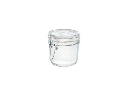 dóza 0,35l FIDO-Bormioli, d 9,8x9,8cm, patent.sklo