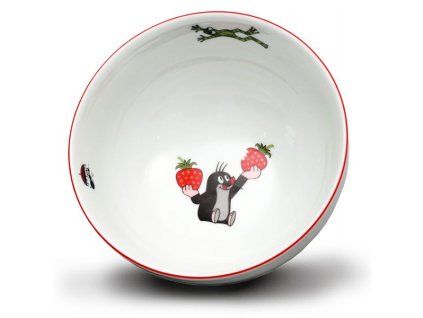 miska d14,5cm VITAL- KRTEK a jahody, dětská, porcelán