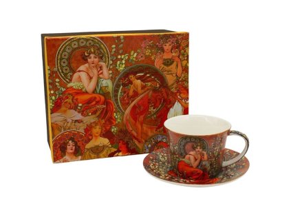 šapo 250ml, A.MUCHA, tmavý, DB, porcelán