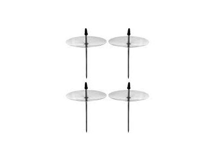 bodec- 4ks-d55mm-stříbrný do adv.věnce, hrot 5cm/2cm, kov