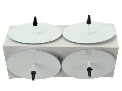 bodec- 4ks-d55mm-bílý do adv.věnce, hrot 5cm/2cm, kov