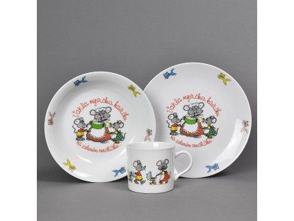 soupr. 3díl. MYŠIČKA, děts.jídel., porcelán