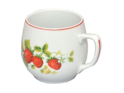 hrnek 300ml BAŇÁK-JAHODY, čes.porcelán