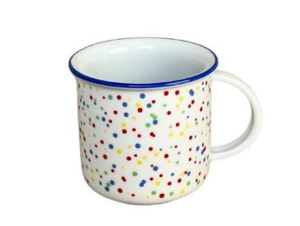 hrnek 250ml TINA - PUNTÍČKY barevné, čes.porcelán