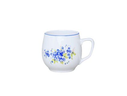 hrnek 300ml BAŇÁK-POMNĚNKY modré, čes.porcelán