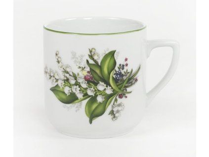 hrnek 400ml PĚTKA-KONVALINKA, čes.porcelán