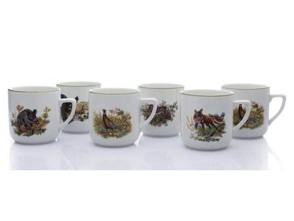 hrnek 400ml PĚTKA-LES.ZVĚŘ A13520, čes.porcelán