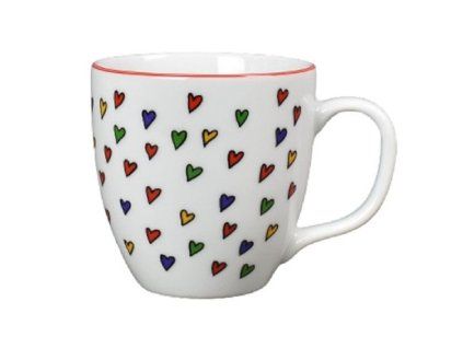 hrnek 200ml HARRY medium, SRDÍČKA, bílý čes.porcelán