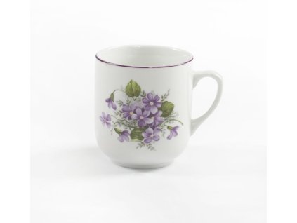 hrnek 300ml TROJKA-FIALKY 8354 V1+V3, čes.porcelán