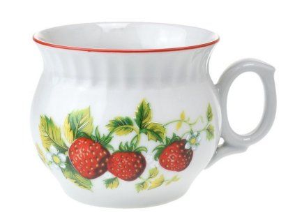 hrnek 290ml DARUME-JAHODY U1268, čes.porcelán