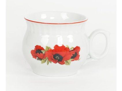 hrnek 290ml DARUME-VLČÍ MÁKY, čes.porcelán