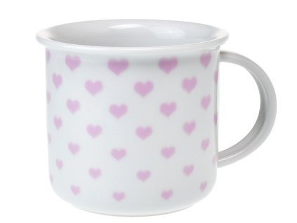 hrnek 100ml TINA - RŮŽ.SRDÍČKA, čes.porcelán