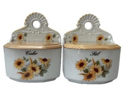 slánka, cukřenka 0,70l závěsná RUDBEGIE s víčkem, čes.porcelán