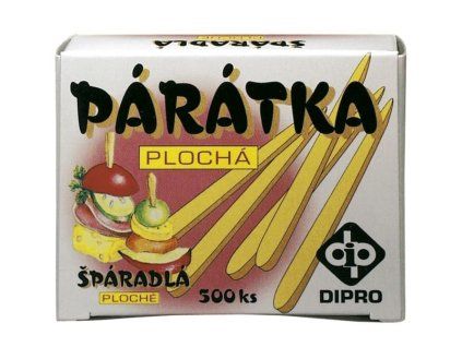 párátka  500ks, plochá, dřevo, pap. krab.