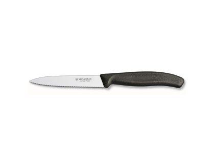 nůž 10cm kuch., VLNKA ČERNÝ, VICTORINOX