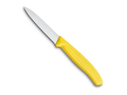 nůž  8cm kuch., VLNKA ŽLUTÝ, VICTORINOX