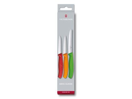 sada nožů 3ks SwissClassic Victorin. (1žlutý, 1oranž, 1modrý), NR/plast