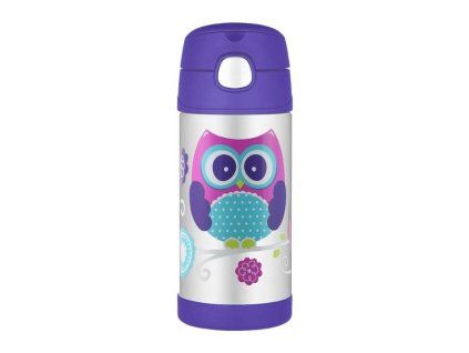 termoska 0,36l NR, SOVA dětská, brčko, modrá, THERMOS