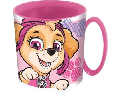 hrníček 350ml růžový TLAP.PATROLA, plast