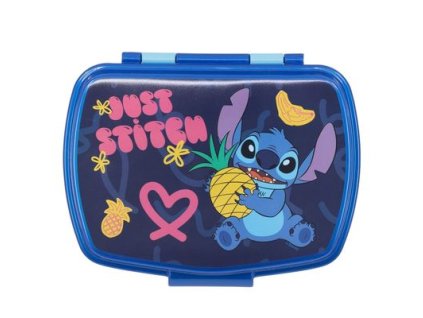 box  1,20l, svačina, modrý STITCH, 17,1x13,7x6cm, plast