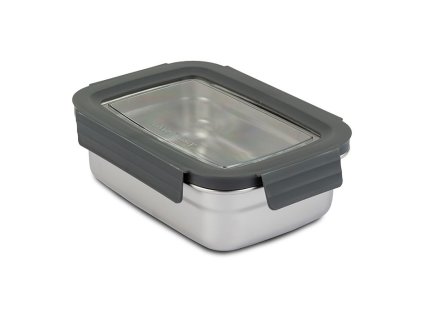 dóza 0,90l MISTY 19,3x14x 6,3cm, patent., NR/víko okénko, plast  *v řešení