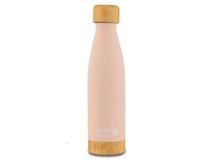 termoláhev 0,5l RŮŽOVÁ, "WE CARE", NR/bambus