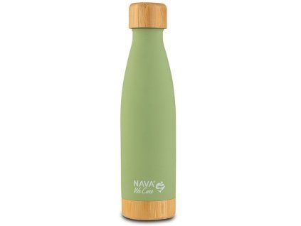 termoláhev 0,5l sv.ZELENÁ, "WE CARE", NR/bambus