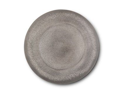 talíř d27,0cm mělký, šedý, ALEXANDRA, v.2,5cm, porcelán