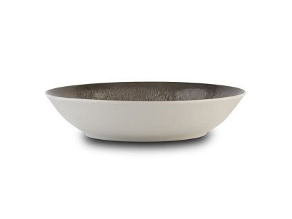 talíř d20,0cm hluboký, šedý, ALEXANDRA, v.4,4cm, porcelán
