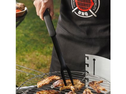 vidlice 46cm BBQ GURU, černá, grilovací, kov černý