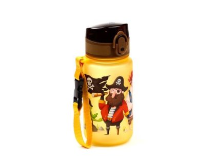láhev 0,35l PIRÁT, nápitka+kryt, dětská, d6,5x17cm závěs, plast