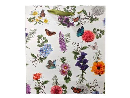taška dárk.XL, Motýl-Louky-Meadows, 40x35x12cm, papír