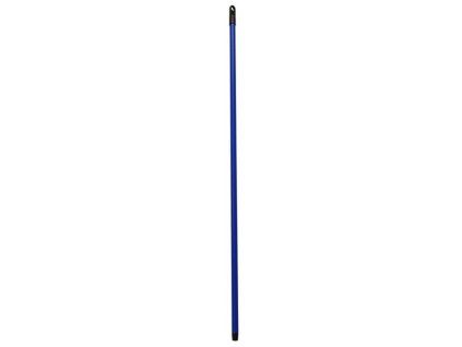 hůl 120cm MODRÁ, hr.závit, kov/plast