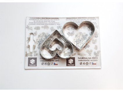 vykr. 0870 Srdíčka, 5cm, 2ks /b.SKIN/