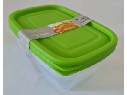 box-sada 2ks, 1,25l HAPPY COL., zelená, plast