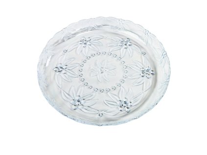 podnos d28cm KRYSTAL, brus, transp.plast