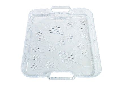 podnos 29x23x3cm KRYSTAL, brus, transp.plast