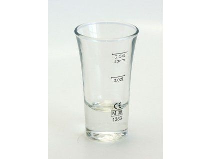 sklen.  20/40ml, 1ks, SENIOR cejch. panák (min.obj.6ks)