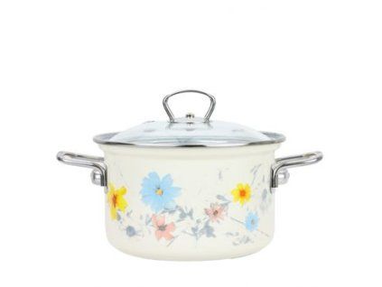 hrnec+PO d18 sklo bílý, MEADOW, 2,0l, smalt