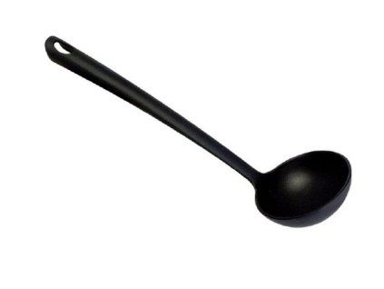 naběračka 34cm, černá, do 210°C, PP, plast